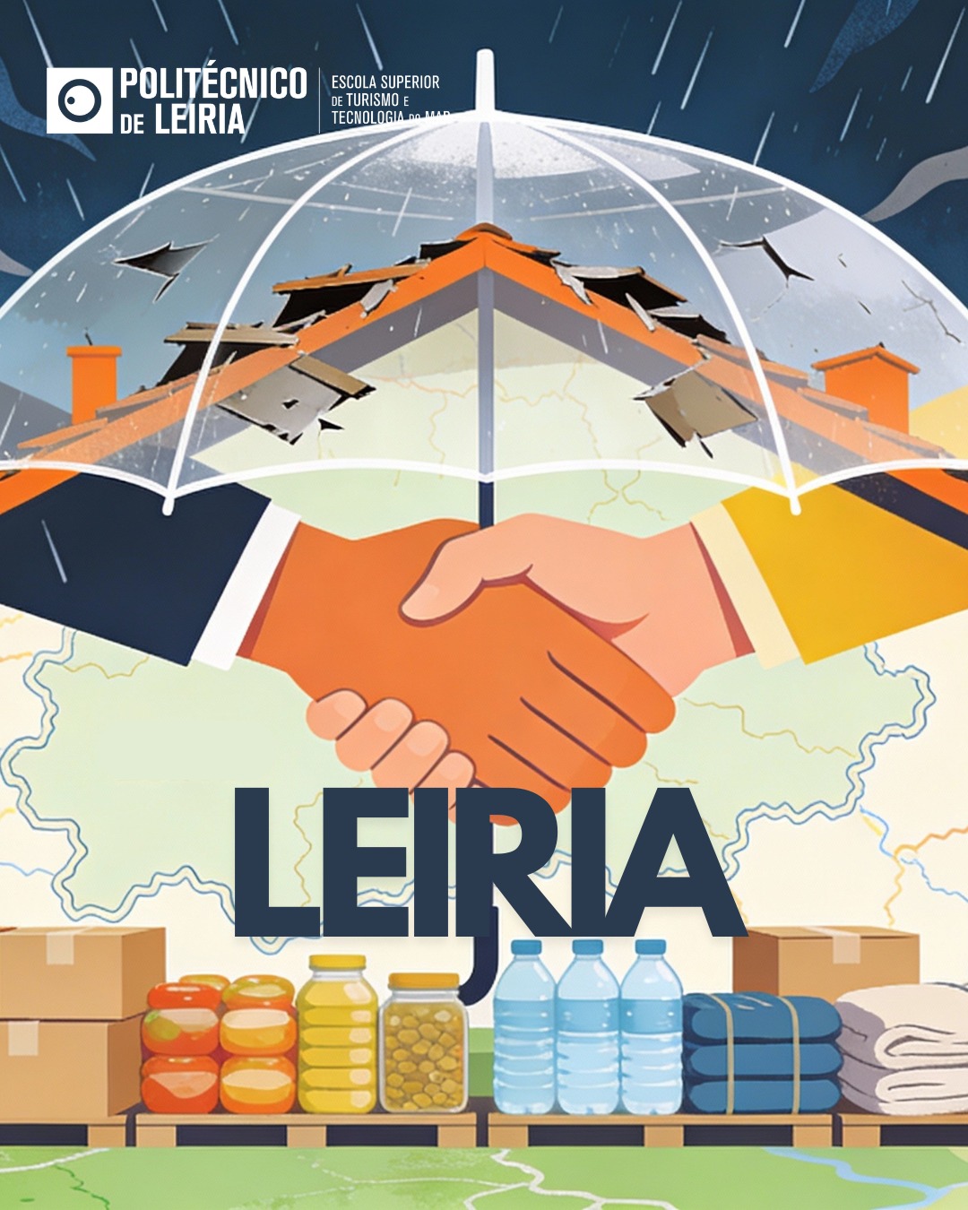 IPLeiria mobiliza apoio à comunidade académica após tempestade Kristin 